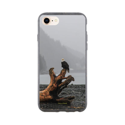Perched Eagle - Eco Case iPhone 8 - Tallpine Cases | Sustainable and Eco-Friendly Phone Cases - Animals Birds Gray New