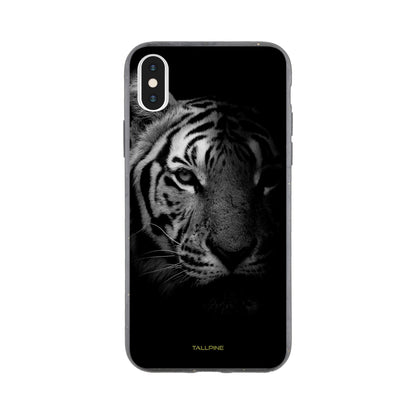 Tiger Black & White - Eco Case iPhone X - Tallpine Cases | Sustainable and Eco-Friendly - Animals Black Tiger