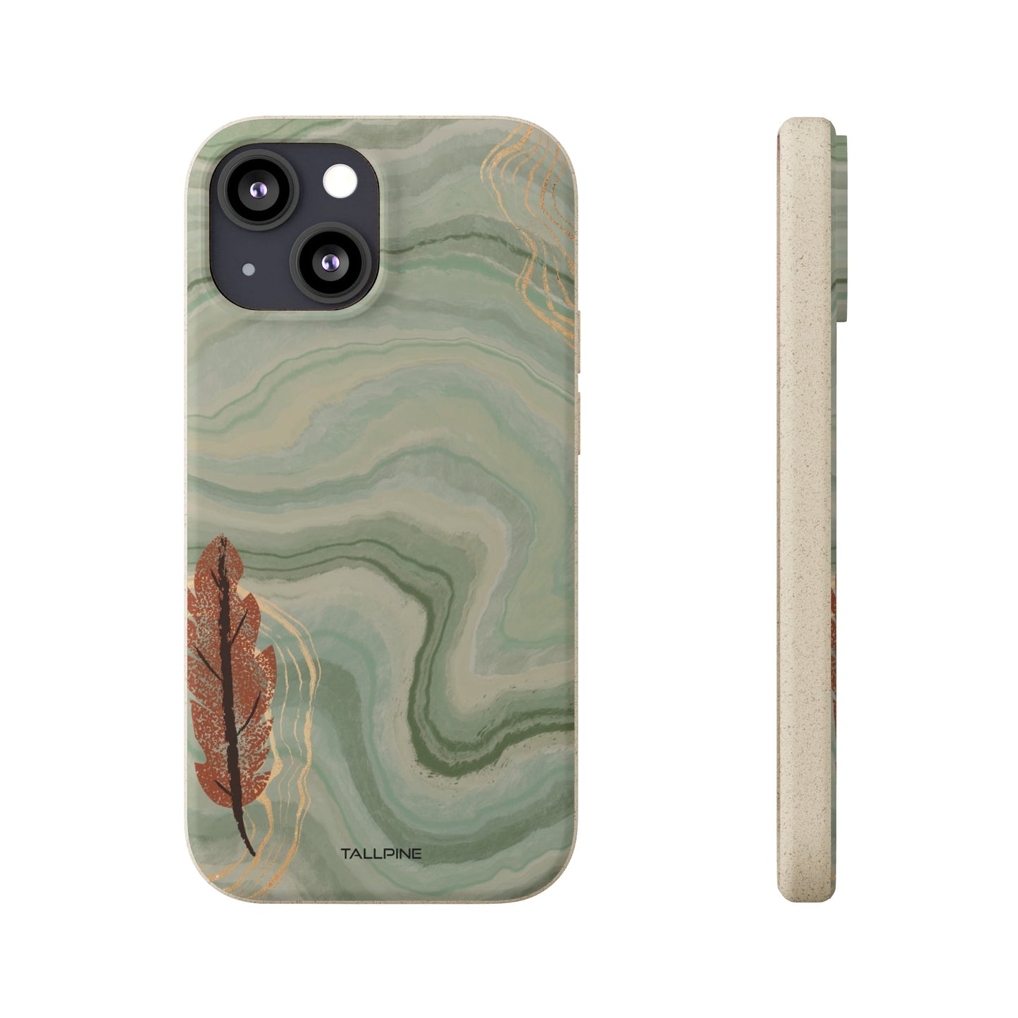 Autumn Leaf - Eco Case iPhone 13 Mini - Tallpine Cases | Sustainable and Eco-Friendly Phone Cases - Green Leaves Nature New