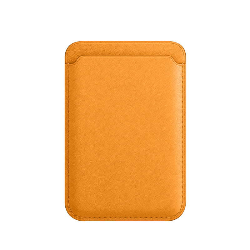 Magsafe Leather Card Holder for iPhone Yellow - Tallpine | Sustainable and Eco-Friendly Phone Cases - card holder leather magsafe