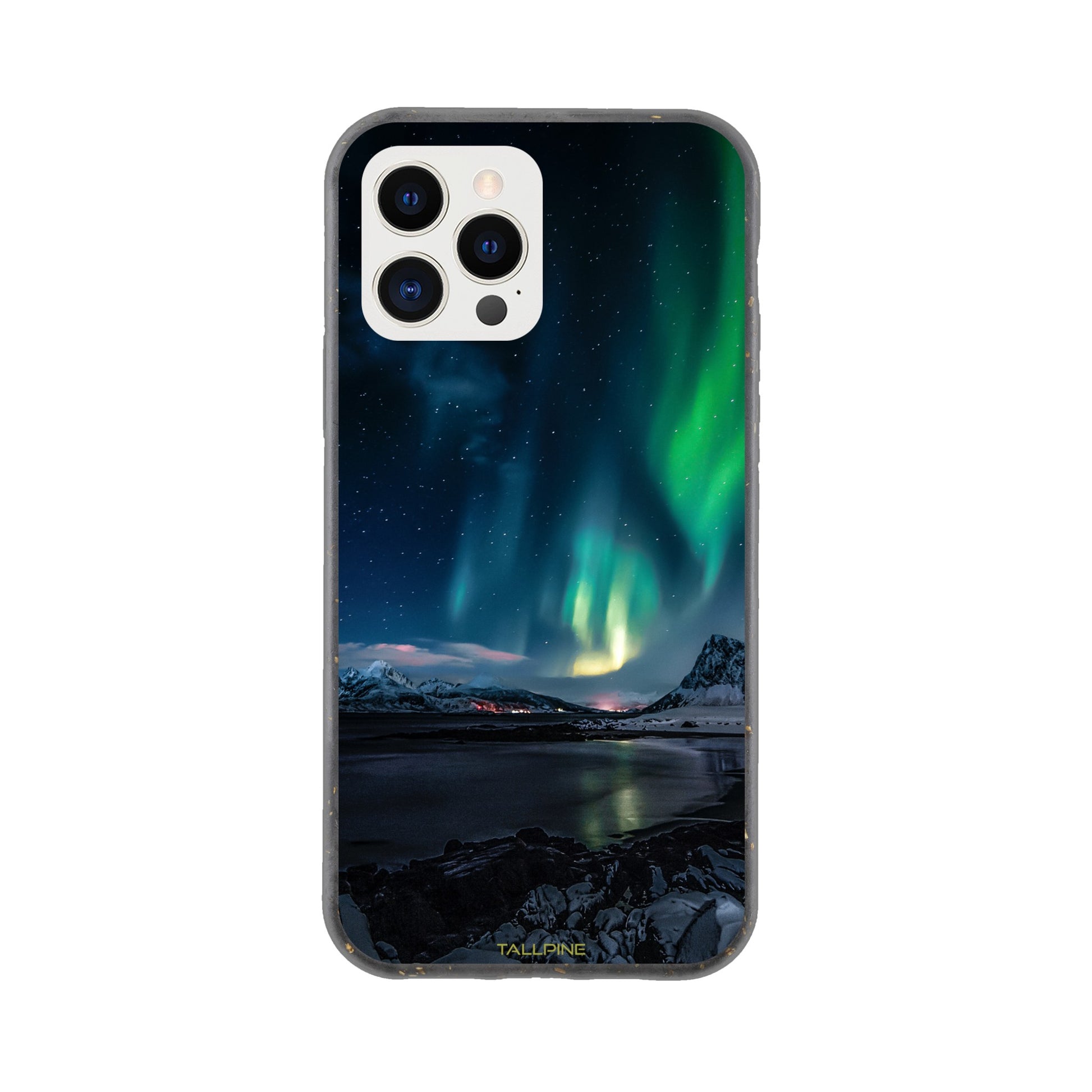 Northern Lights - Eco Case iPhone 12 Pro - Tallpine Cases | Sustainable and Eco-Friendly - Black Green Nature