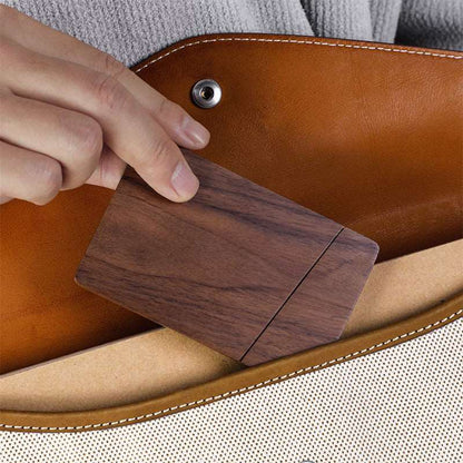Wooden Business Card Holder - Tallpine | Sustainable and Eco-Friendly Phone Cases - card holder Wood