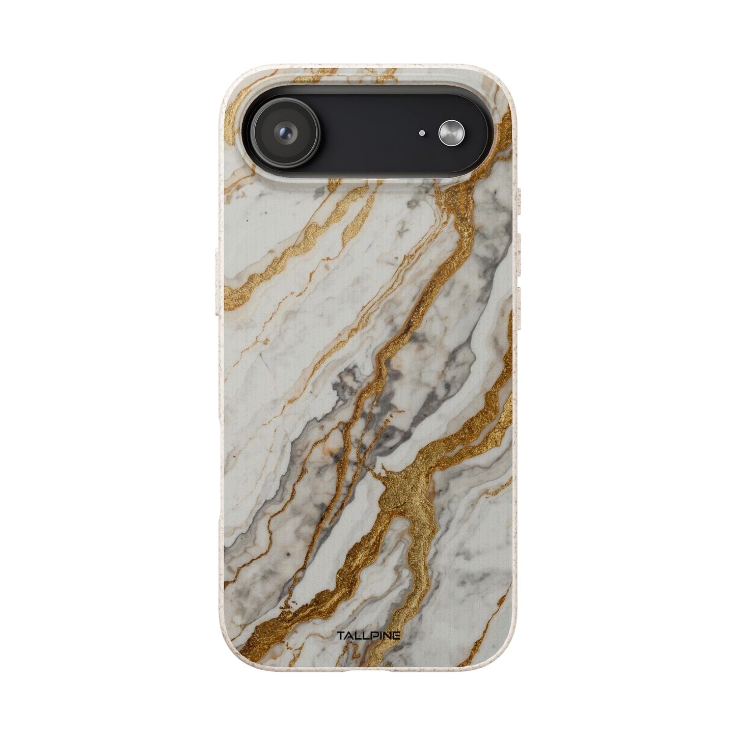 Golden Vanilla Marble - Eco Case iPhone 17 Air - Tallpine Cases | Sustainable and Eco-Friendly - Abstract Marble White