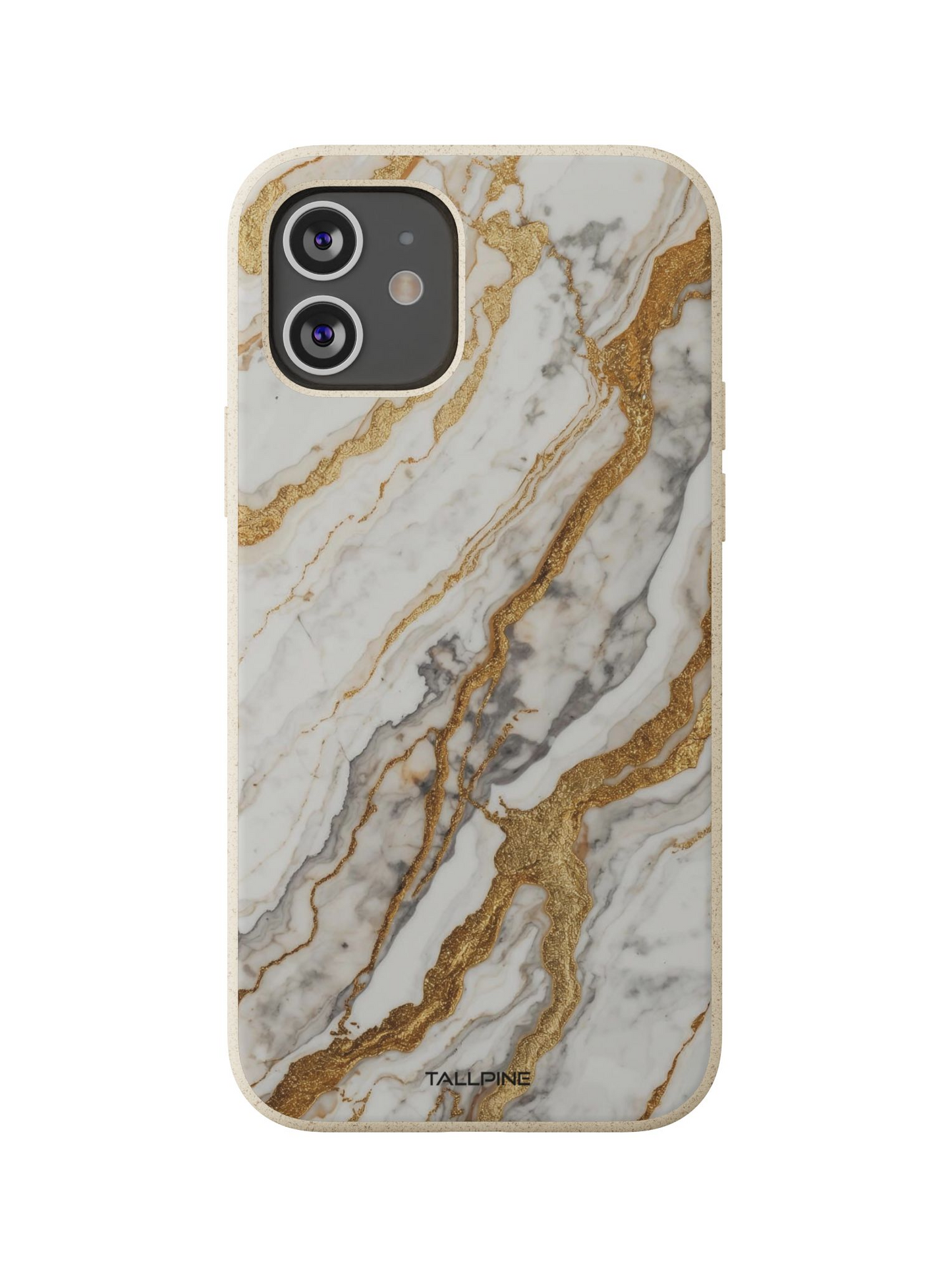 Golden Vanilla Marble - Eco Case - Tallpine Cases | Sustainable and Eco-Friendly - Abstract Marble White