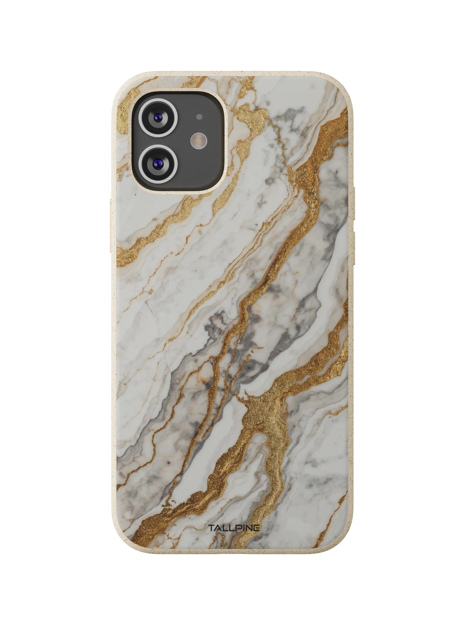 Golden Vanilla Marble - Eco Case - Tallpine Cases | Sustainable and Eco-Friendly - Abstract Marble White