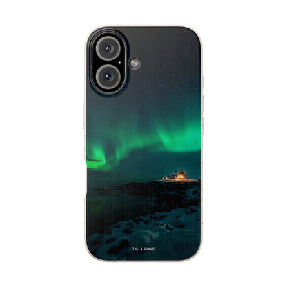 Northern Lights - Eco Case iPhone 16 Plus - Tallpine Cases | Sustainable and Eco-Friendly - Black Green Nature