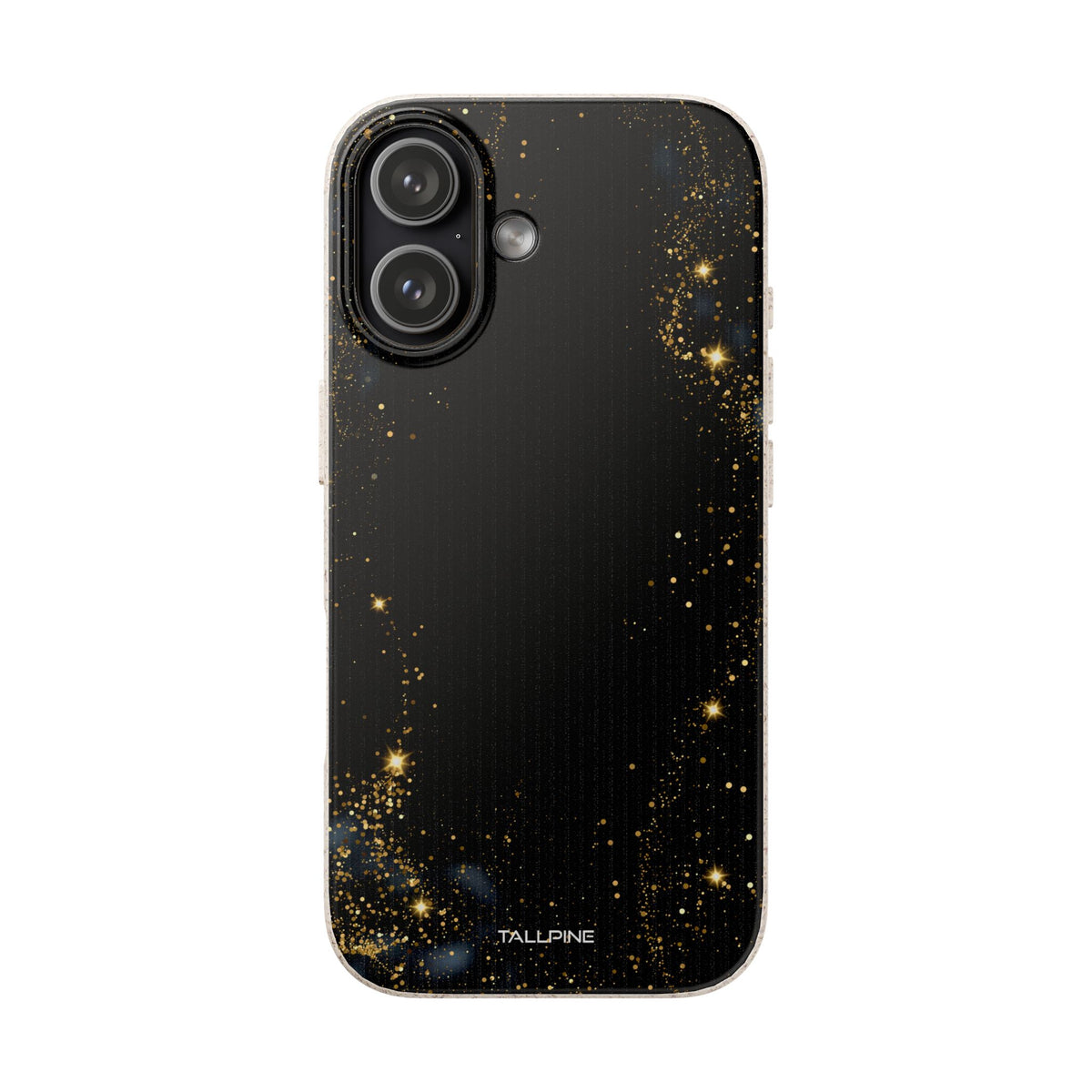 Polar Stardust - Eco Case iPhone 16 Plus - Tallpine Cases | Sustainable and Eco-Friendly - Abstract Black