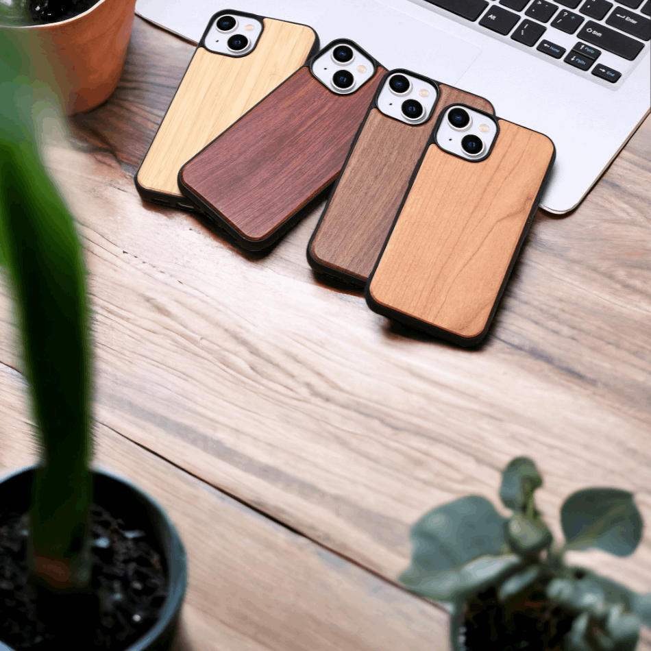 Wood iPhone Case - Walnut - Tallpine | Sustainable and Eco-Friendly Phone Cases - Solid color Wood